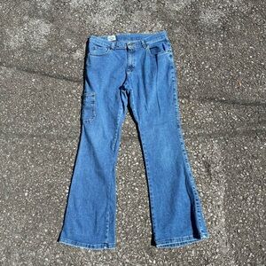 Vintage Lee Dungaree Cargo Women’s Flare Jeans Size 29